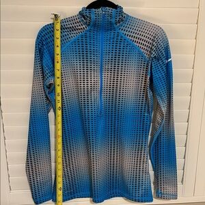 Nike Blue and Gray Long Sleeve Top